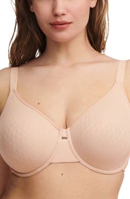 Chantelle Lingerie Smooth Lines Back Smoothing Minimizer Underwire Bra in Beige Blush