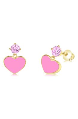 Chanteur Kids' Heart Stud Earrings in Pink
