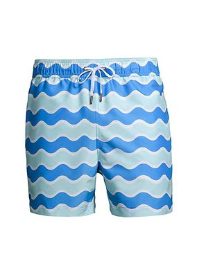 Charles 5 Wave Stripe Swim Shorts