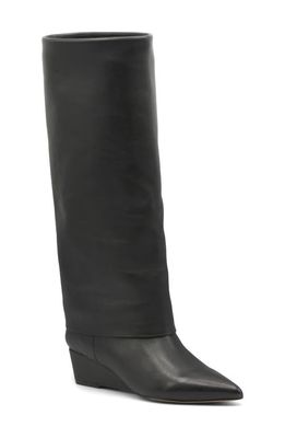 Charles by Charles David Perez Knee High Wedge Boot in Black-Le