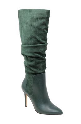 Charles by Charles David Playa Scrunch Pointed Toe Knee High Boot in Forest Green