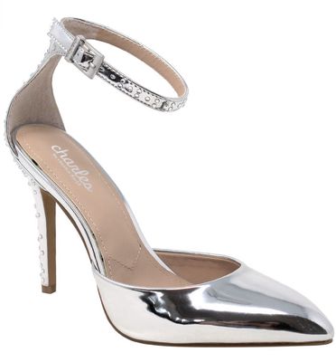 Charles by Charles David Poison Ankle Strap Pumps in Silver