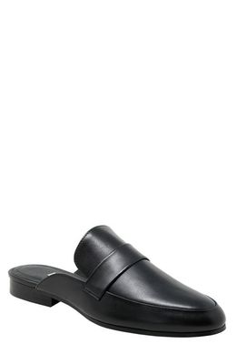 Charles David Forum Leather Loafer Mule in Black Leather