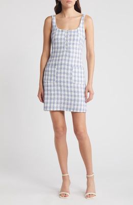 Charles Henry Tank Minidress in Blue Checker 