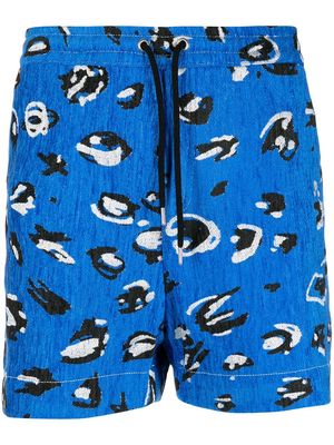 Charles Jeffrey Loverboy all-over graphic print shorts - Blue