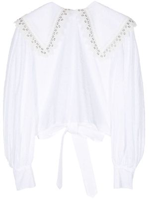Charles Jeffrey Loverboy Babydoll cotton blouse - White