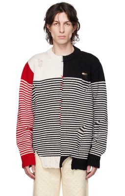 Charles Jeffrey Loverboy Black & Red Mega Shred Sweater