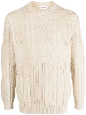 Charles Jeffrey Loverboy cable-knit linen jumper - Neutrals