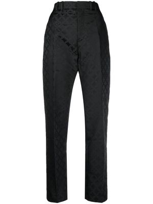 Charles Jeffrey Loverboy chainmail jacquard tailored trousers - Black