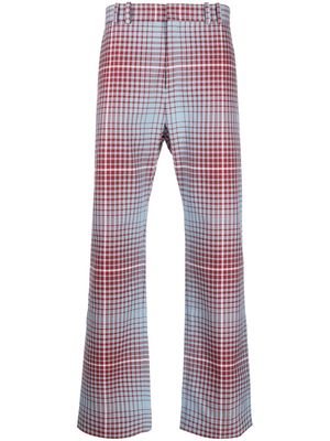 Charles Jeffrey Loverboy checked tailored trousers - Blue