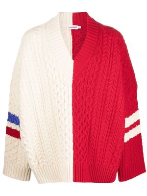 Charles Jeffrey Loverboy colour-block wool-blend jumper - Neutrals