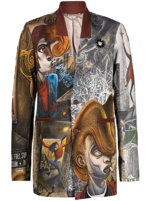 Charles Jeffrey Loverboy Dead End graphic-print single-breasted blazer - Multicolour