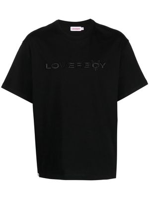 Charles Jeffrey Loverboy embroidered-logo organic-cotton T-shirt - Black