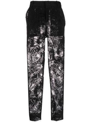 Charles Jeffrey Loverboy Flea lace trousers - Black