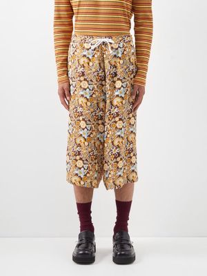 Charles Jeffrey Loverboy - Floral-print Cotton Bermuda Shorts - Mens - Multi