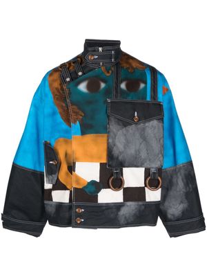 Charles Jeffrey Loverboy hand-painted button-down jacket - Blue