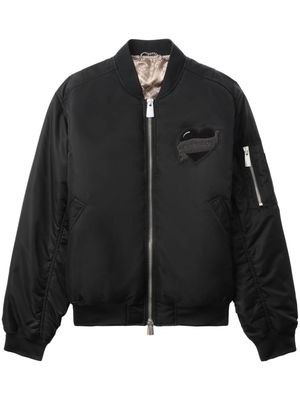 Charles Jeffrey Loverboy logo-appliqué bomber jacket - Black