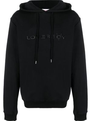 Charles Jeffrey Loverboy logo-embroidered hoodie - Black
