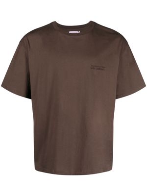 Charles Jeffrey Loverboy logo-embroidered organic cotton T-shirt - Brown