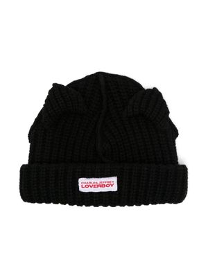 Charles Jeffrey Loverboy logo-embroidered ribbed beanie - Black