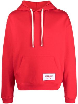 Charles Jeffrey Loverboy logo-patch organic-cotton hoodie - Red