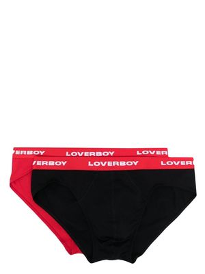 Charles Jeffrey Loverboy logo-waistband briefs - Red