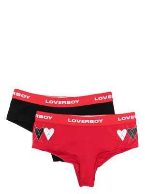 Charles Jeffrey Loverboy logo-waistband thong pack - Black