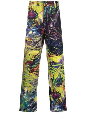 Charles Jeffrey Loverboy Moonlight printed jeans - Yellow