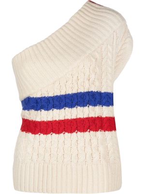 Charles Jeffrey Loverboy off-shoulder knitted top - Neutrals
