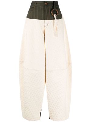 Charles Jeffrey Loverboy panelled harem trousers - Neutrals