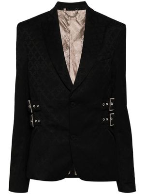 Charles Jeffrey Loverboy printed single-breasted blazer - Black