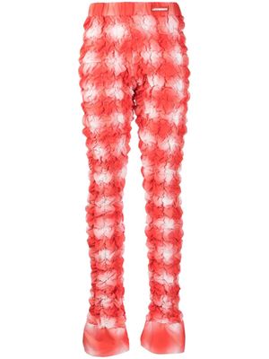Charles Jeffrey Loverboy quilted straight-leg trousers - Red
