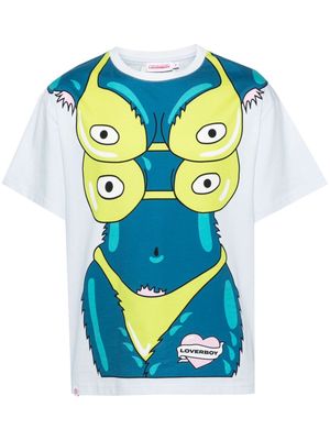 Charles Jeffrey Loverboy Sexy Beasts graphic-print T-shirt - Blue