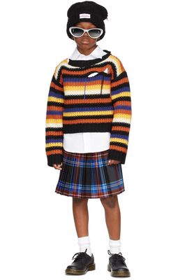 Charles Jeffrey Loverboy SSENSE Exclusive Kids Multicolor Slash Stripe Sweater