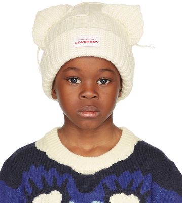 Charles Jeffrey Loverboy SSENSE Exclusive Kids Off-White Chunky Ears Beanie
