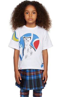 Charles Jeffrey Loverboy SSENSE Exclusive Kids White Graphic T-Shirt
