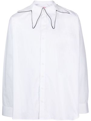 Charles Jeffrey Loverboy Star-collar organic cotton shirt - White