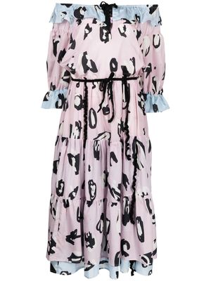 Charles Jeffrey Loverboy strapless scrunchie maxi dress - Purple
