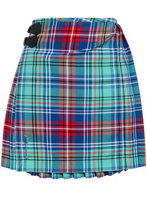 Charles Jeffrey Loverboy tartan-check cotton kilt skirt - Red