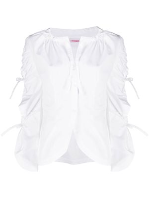 Charles Jeffrey Loverboy tie-sleeve blouse - White