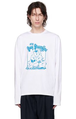Charles Jeffrey Loverboy White Graphic Long Sleeve T-Shirt