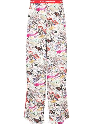 Charles Jeffrey Loverboy x Browns crunchy biscuits trousers - White