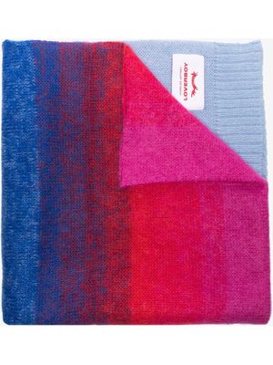 Charles Jeffrey Loverboy x Browns gradient-knit scarf - Blue