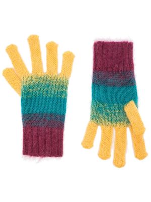 Charles Jeffrey Loverboy x Browns knitted gloves - Green