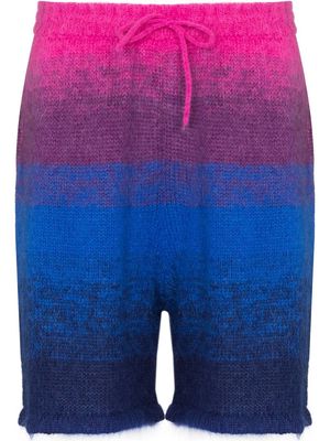 Charles Jeffrey Loverboy x Browns mufty gradient knit shorts - Purple