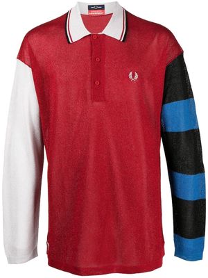 Charles Jeffrey Loverboy x Fred Perry colour-block polo shirt
