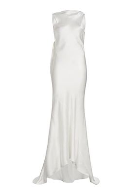 Charles Open-Back Silk Gown