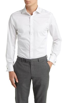 Charles Tyrwhitt Slim Fit Luxury Twill Dress Shirt in White