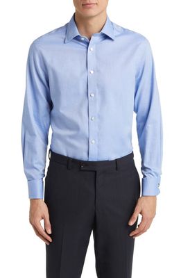 Charles Tyrwhitt Slim Fit Non-Iron Solid Royal Oxford Dress Shirt in Blue