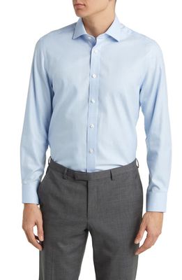 Charles Tyrwhitt Slim Fit Non-Iron Solid Twill Dress Shirt in Sky Blue